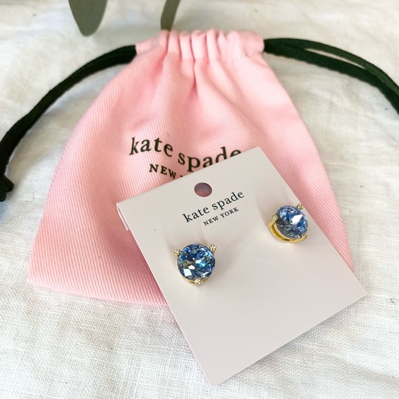 ✨Host Pick✨ NWT Kate Spade ♠️ Rise And Shine Stud Earrings in Aquamarine / Blue - Picture 5 of 10